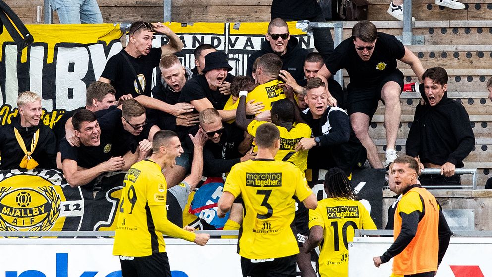 Jacob Bergström avgjorde för Mjällby – se målet och firandet i spelaren