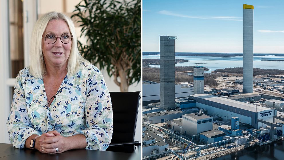Ann-Charlotte Ramström, HR-driektör NKT, tillsammans med de tre tornen