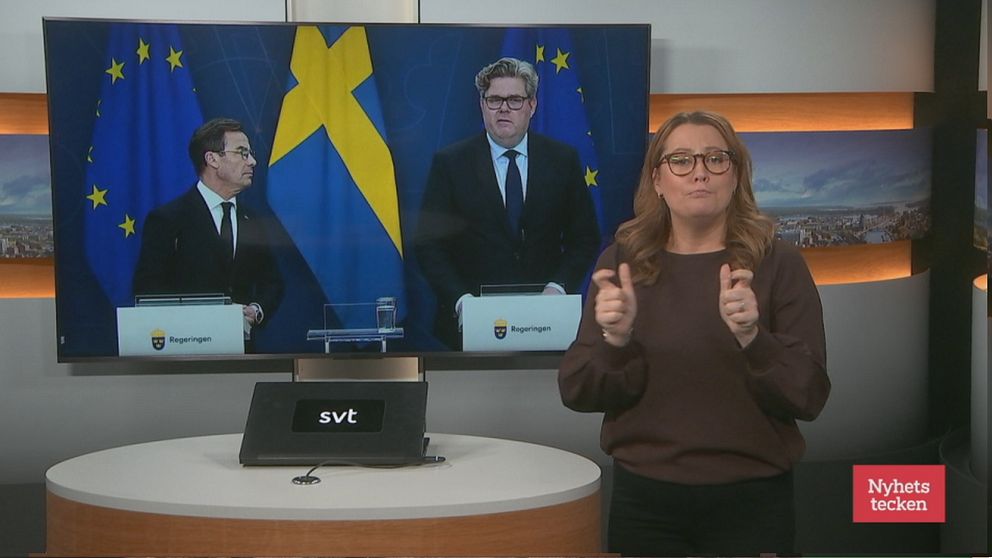 Programledare Alicia Bergevin berättar om regeringens pressträff om våldsvågen.