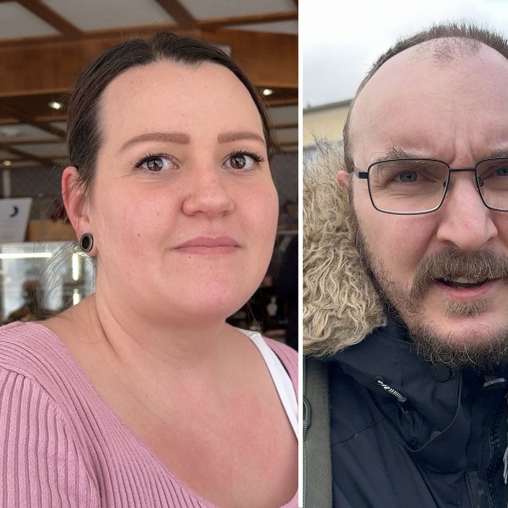 Tredelad bild med tre personer från Hedemora. Vänster: kvinna i rosa tröja. Mitten: person i pälsjacka. Höger: person i grå scarf.