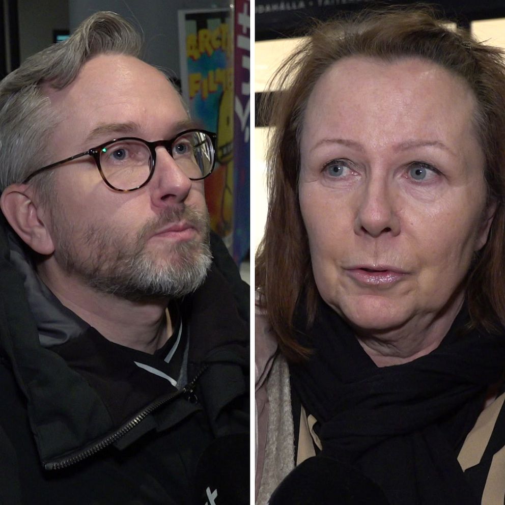 Besökare på filmfestivalen.
