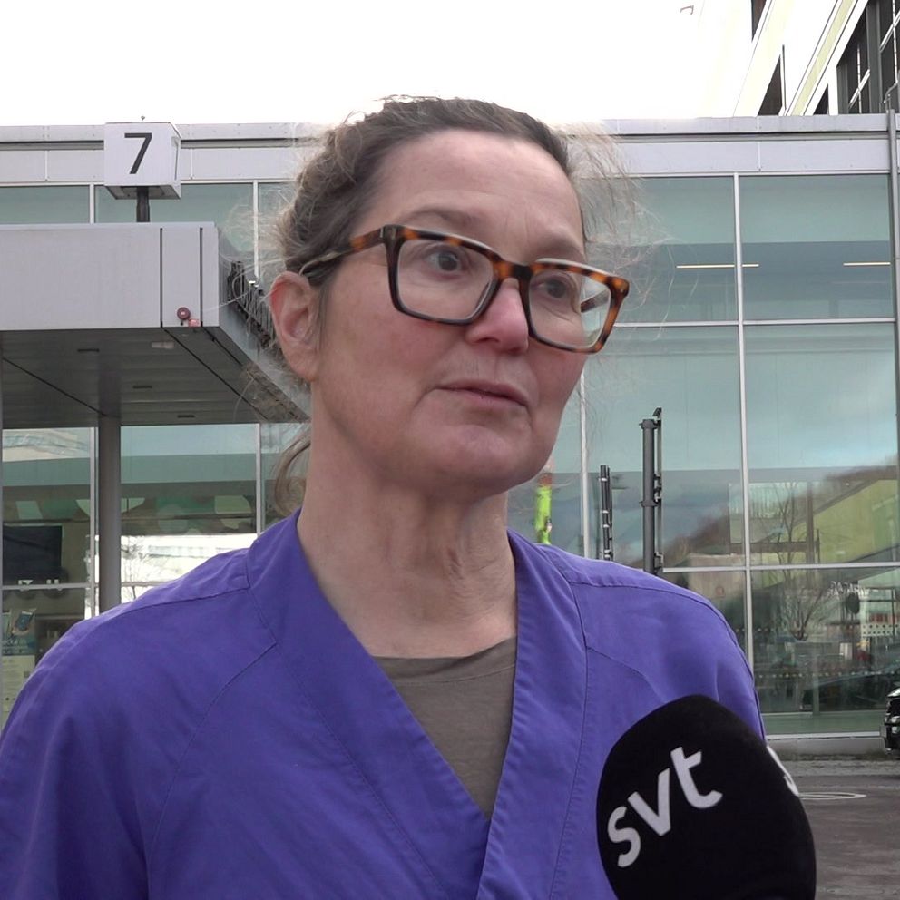 Katrin Adrian utanför Drottning Silvias barnsjukhus