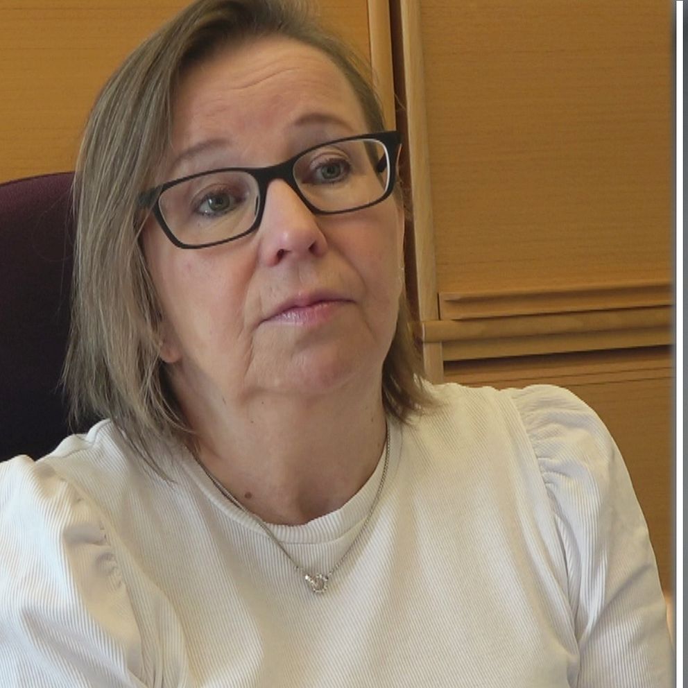 Bild på Stina Israelsson, skuldrådgivare i Luleå, och en bild på en hand som plockar pengar ur en börs.