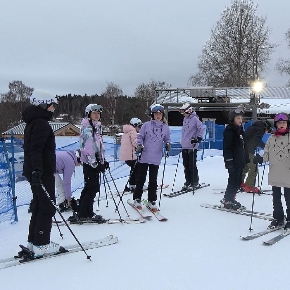 skidåkare ragnhildsborgsbacken