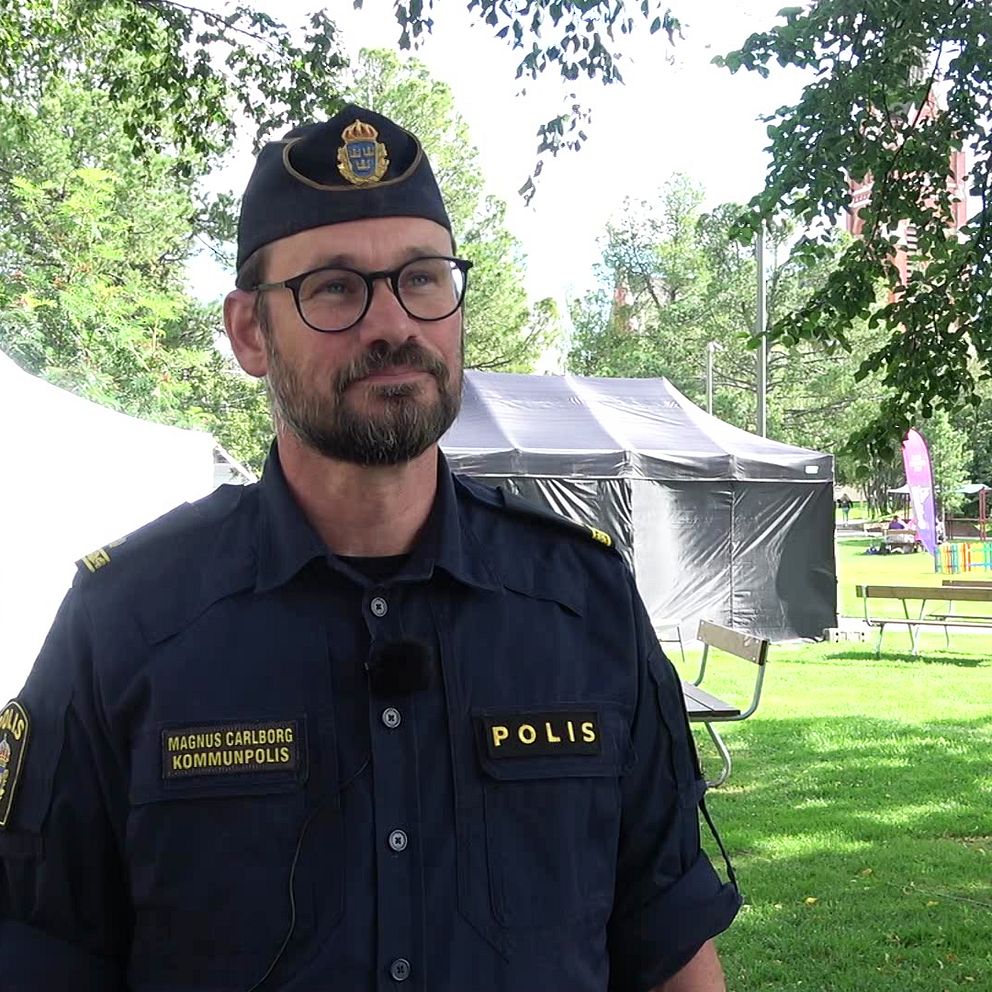 En bild på kommunpolisen Magnus Carlborg i Luleå.