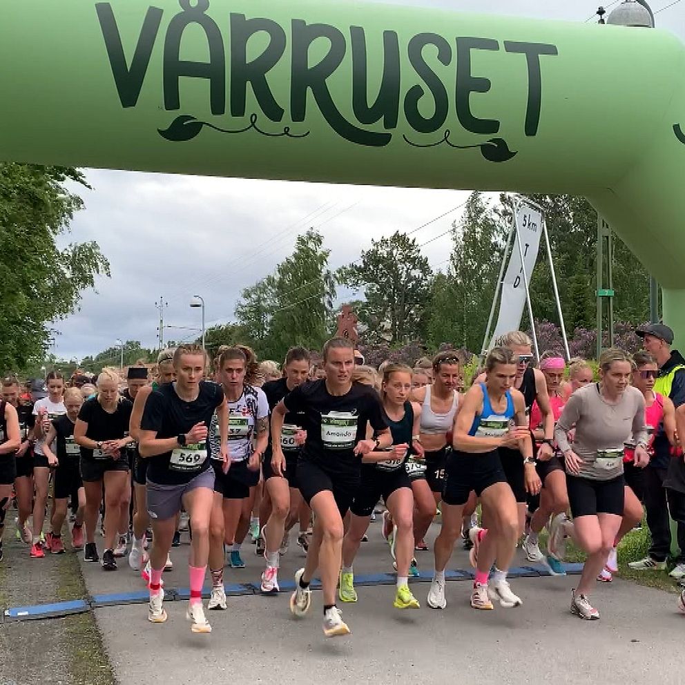 Starten av loppet Vårruset i Östersund