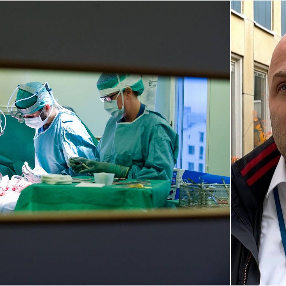 Rickard Lundin, Region Östergötlands säkerhetschef, utanför en byggnad