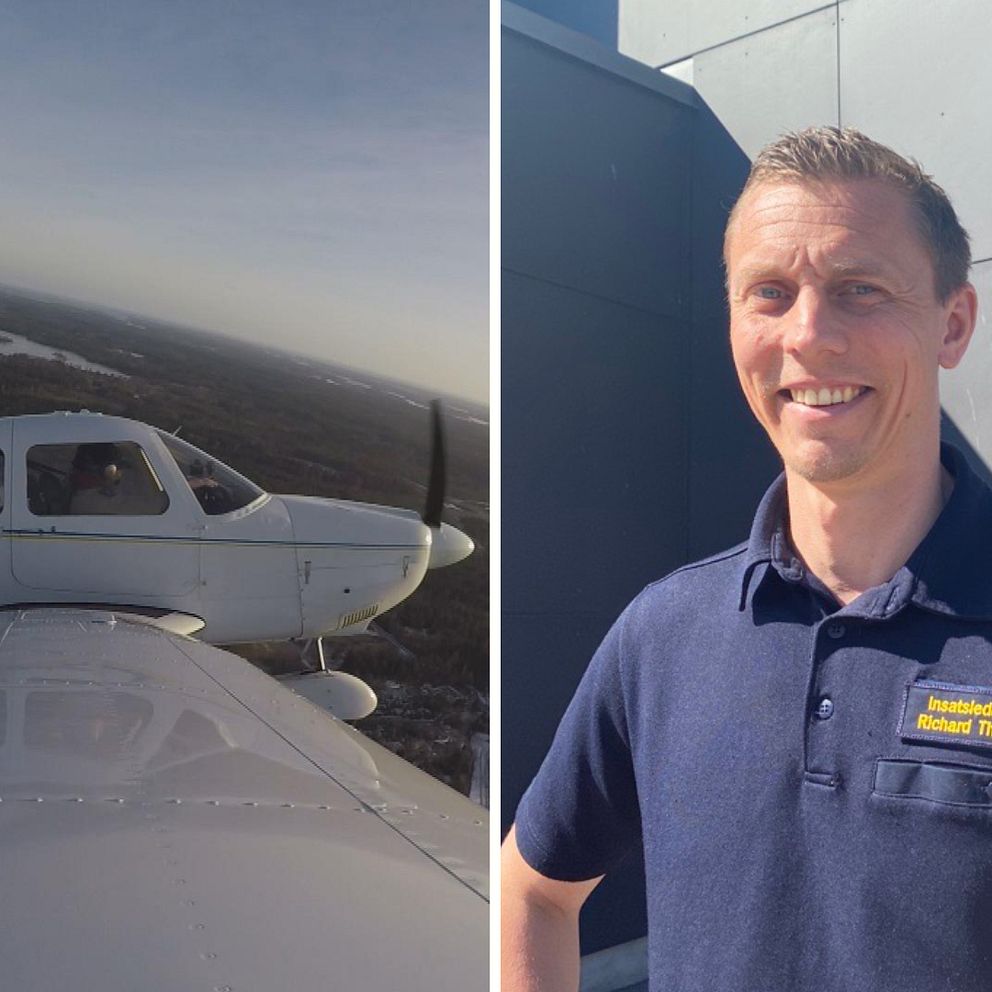 Insatsledaren Richard Thörn tänkte snabbt och visste att han kunde få hjälp av civila flygplan.