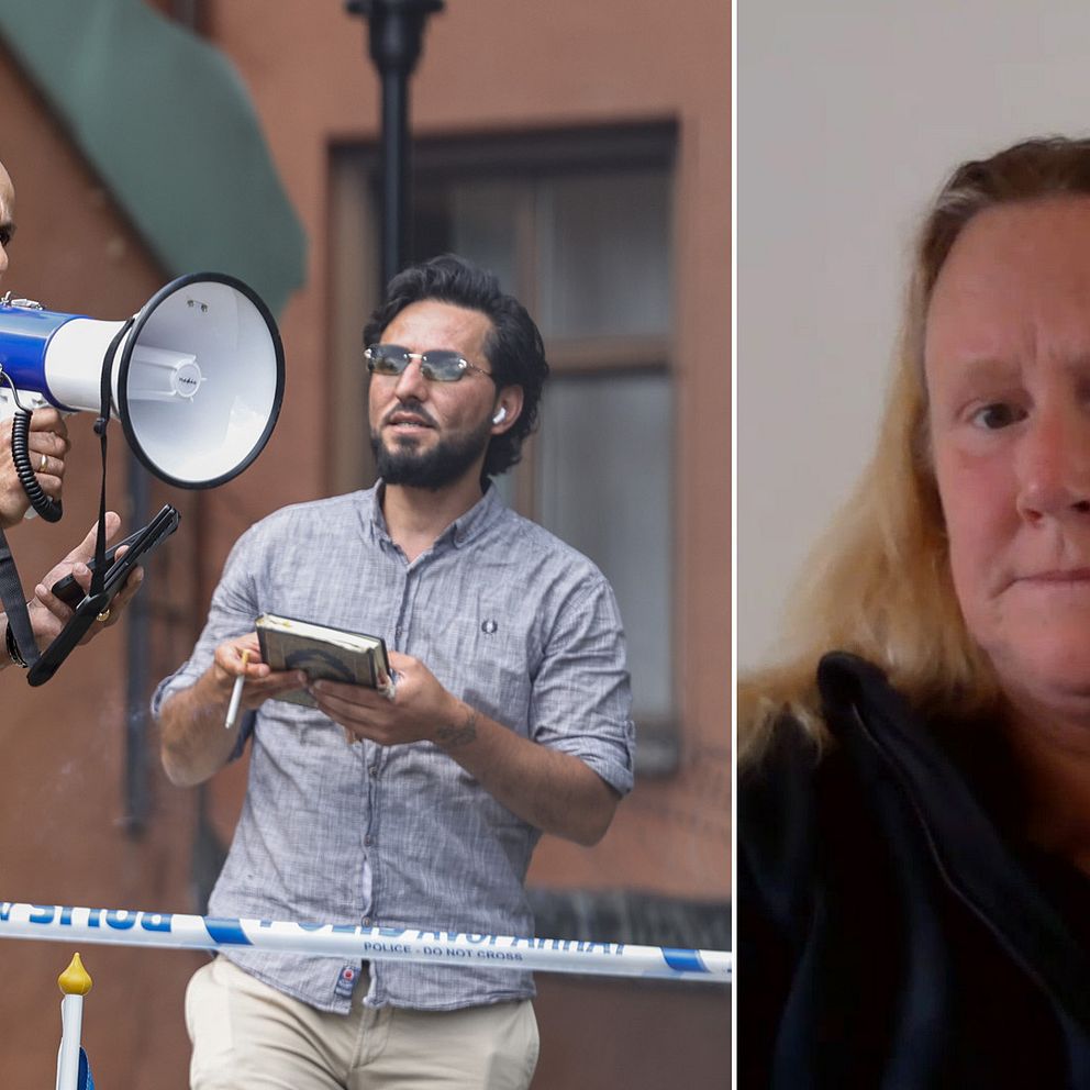 I klippet: Karina Åbom-Engberg (t.h), ordförande i ST på regeringskansliet, om hur ambassadpersonalen ser på koranbränningarna i Sverige.