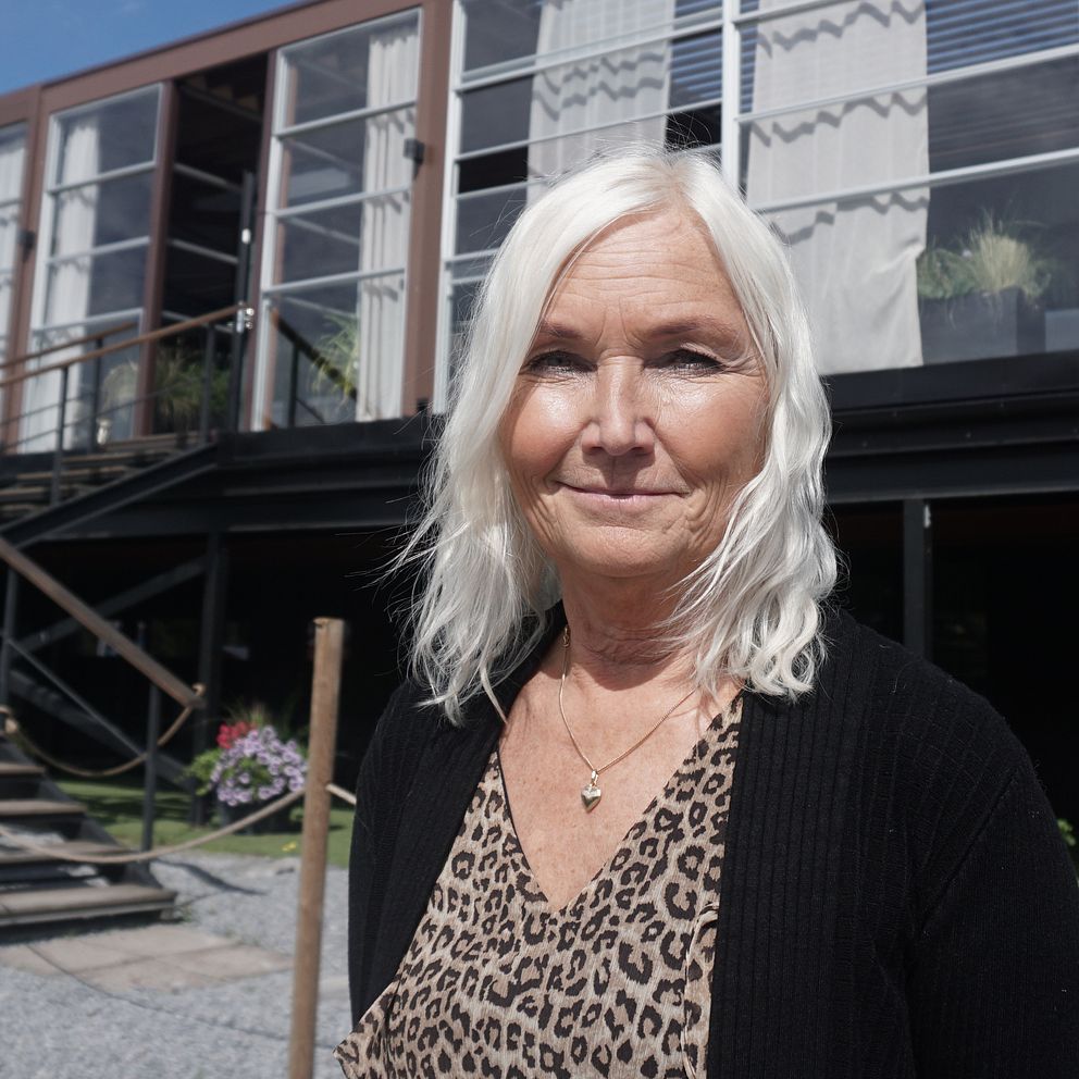 kvinna, hotell