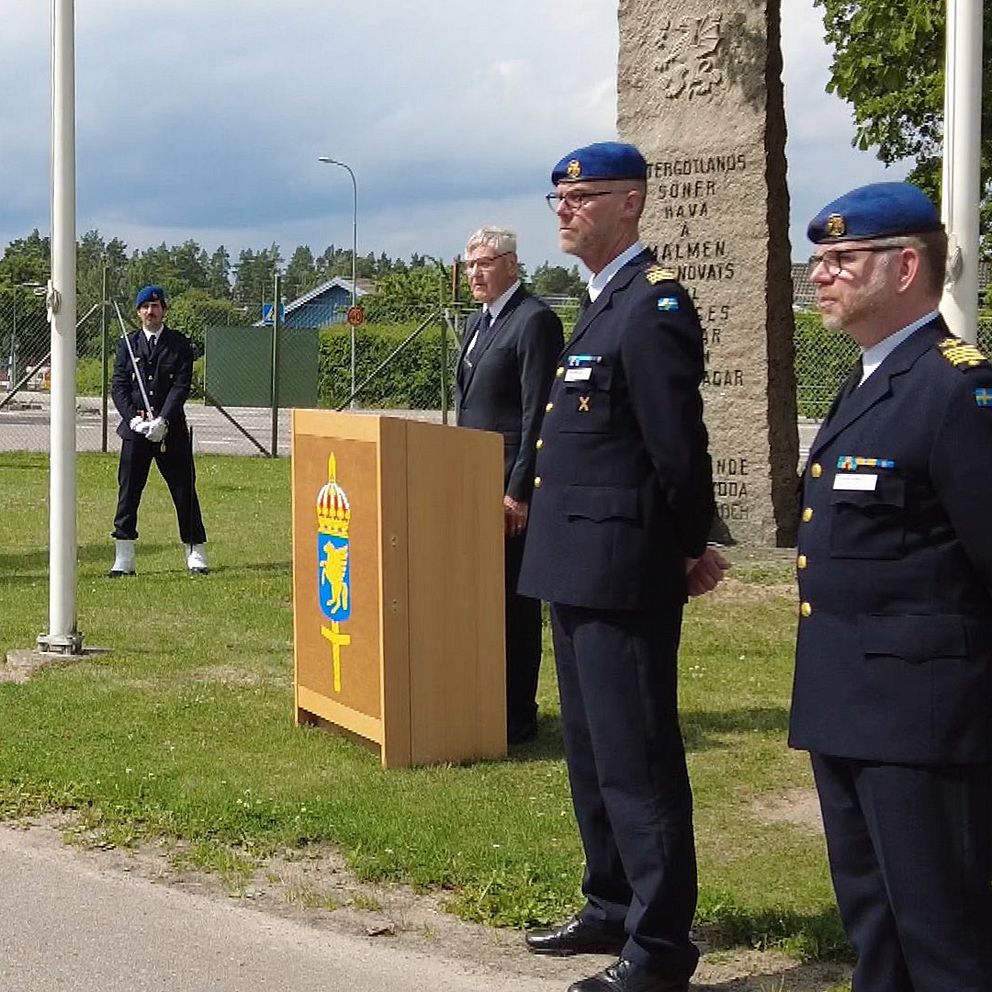 F3 kamratförening och Helikopterflottiljen höll en ceremoni till minne av 50 år sedan nedläggningen av Östgöta flygflottilj F3.