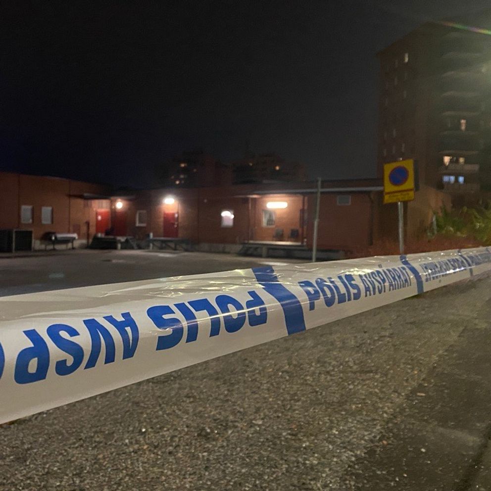 Avspärrning efter skottlossning i Västerås.