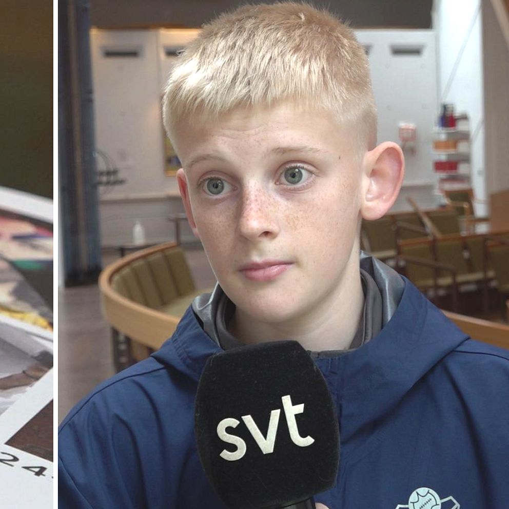 Liam Gustafson spelar fotboll i Östers IF, en av föreningarna som samverkar med Svenska kyrkan.