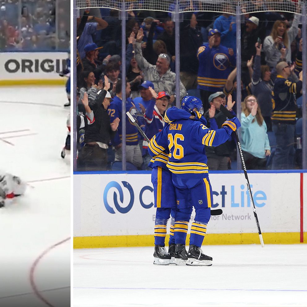 Ishockey: Rasmus Dahlin nätade – och klev av skadad | SVT Sport