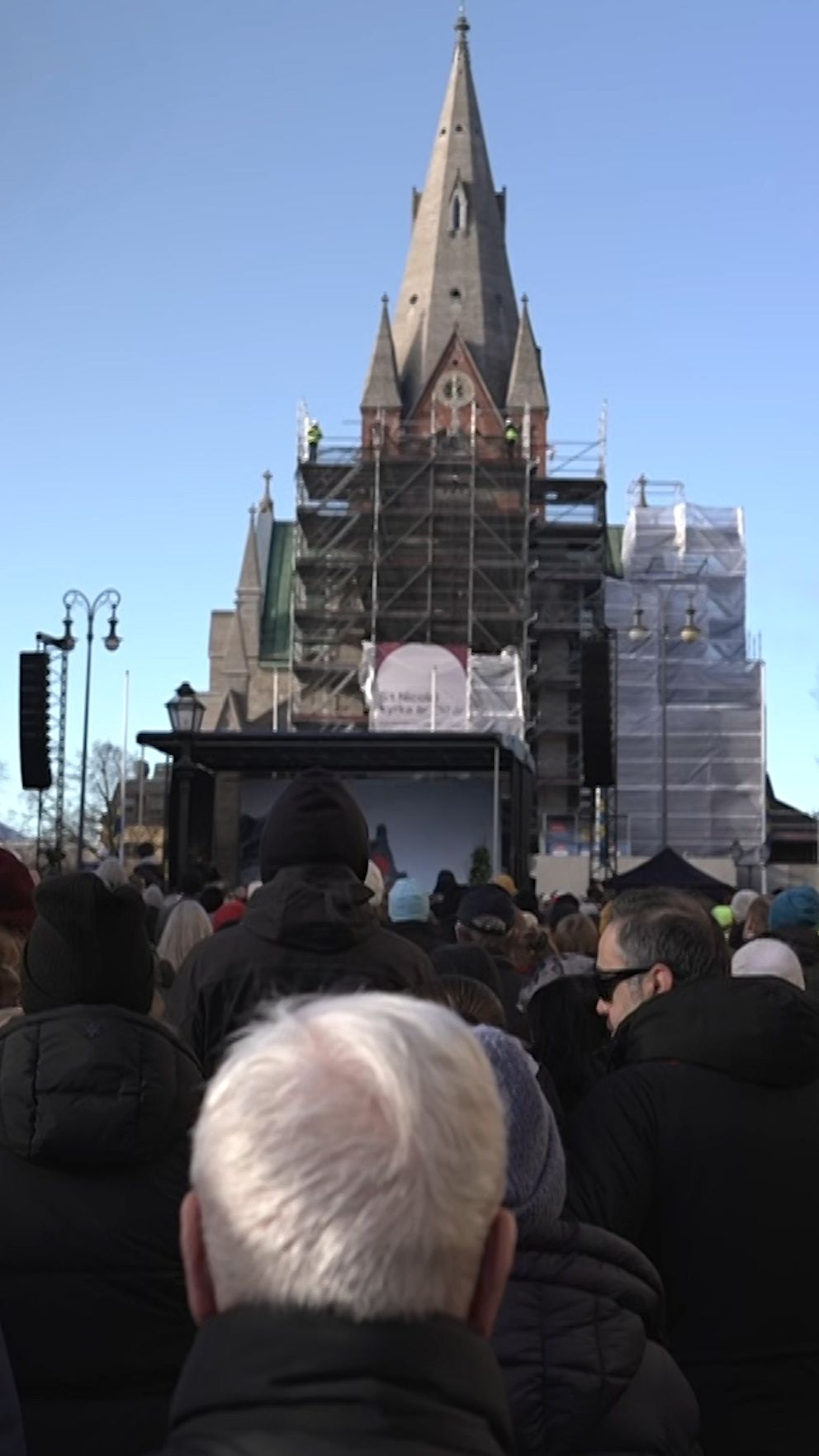 Stortorget i Örebro under tyst minut