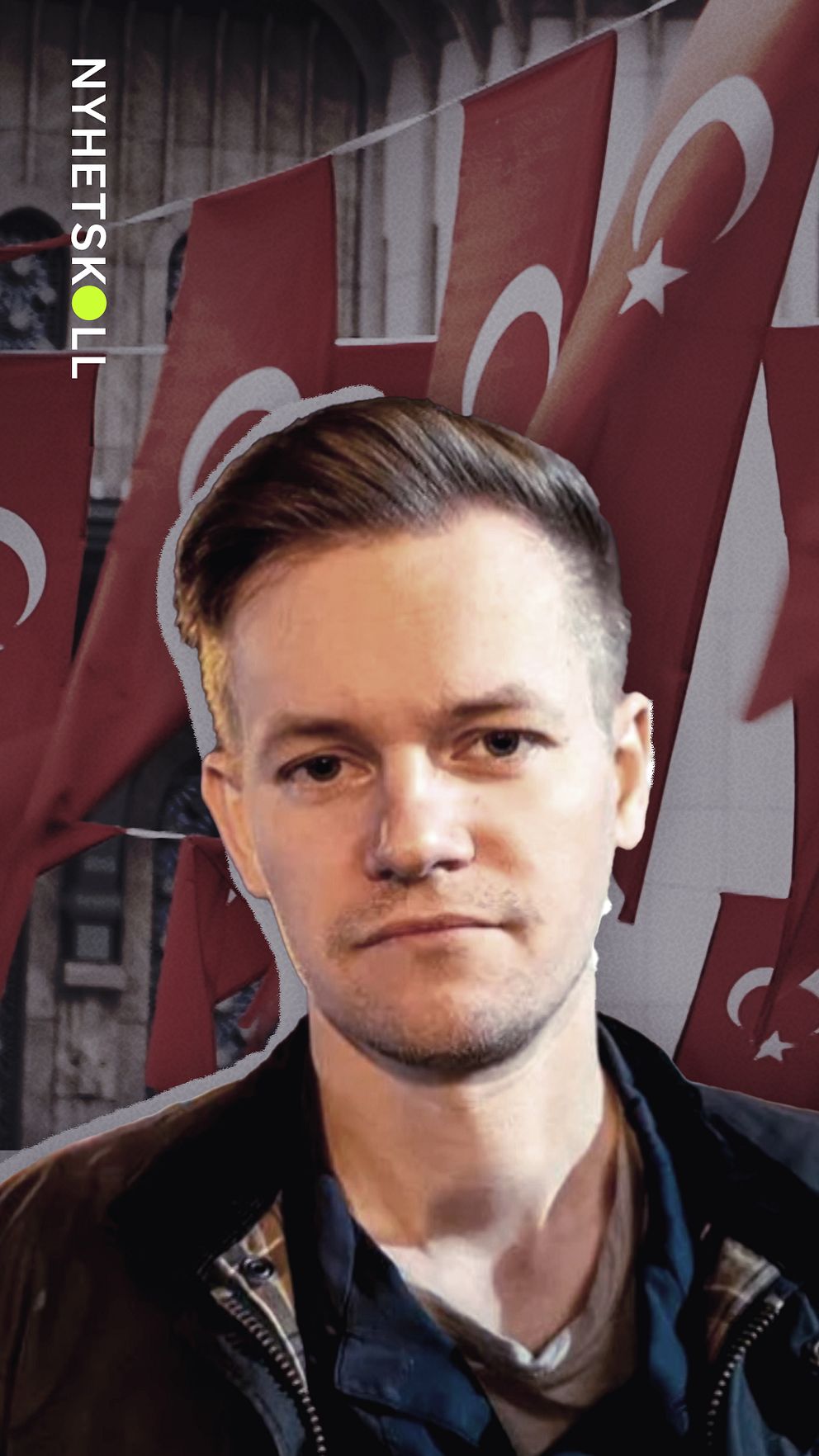 Joakim Mendin fängslas i Turkiet misstänkt för att ha förolämpat Turkiets president Erdogan. Han är en journalist som jobbar för tidningen ETC. Turkiet uppger att Joakim har kopplingar till terrorgruppen PKK. Chefredaktör Andreas Gustavsson säger att anklagelserna är falska. Erdogan-dockan.
