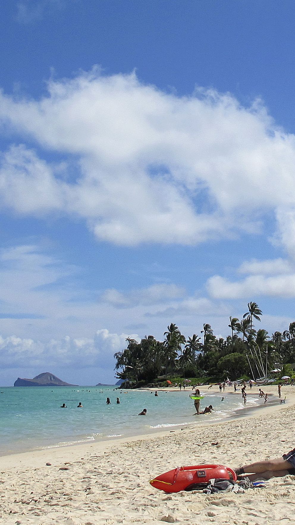En strand i Hawaii.
