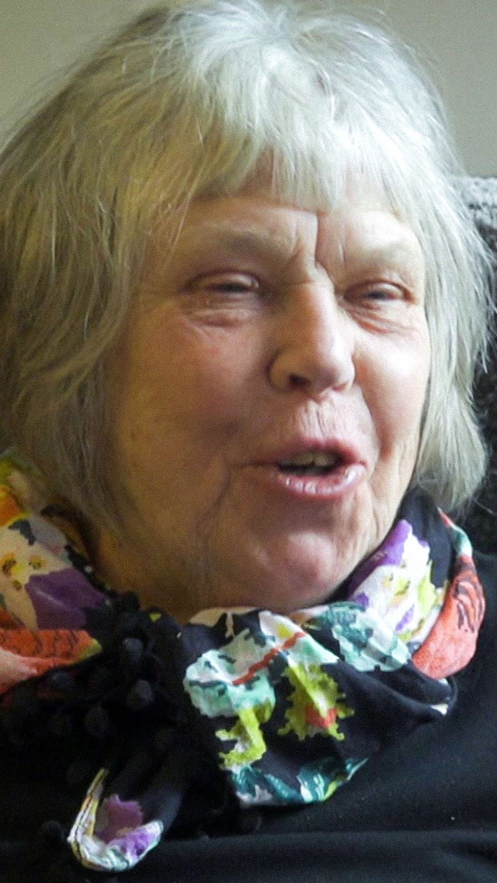 Christina, 78, i en intervjusituation.