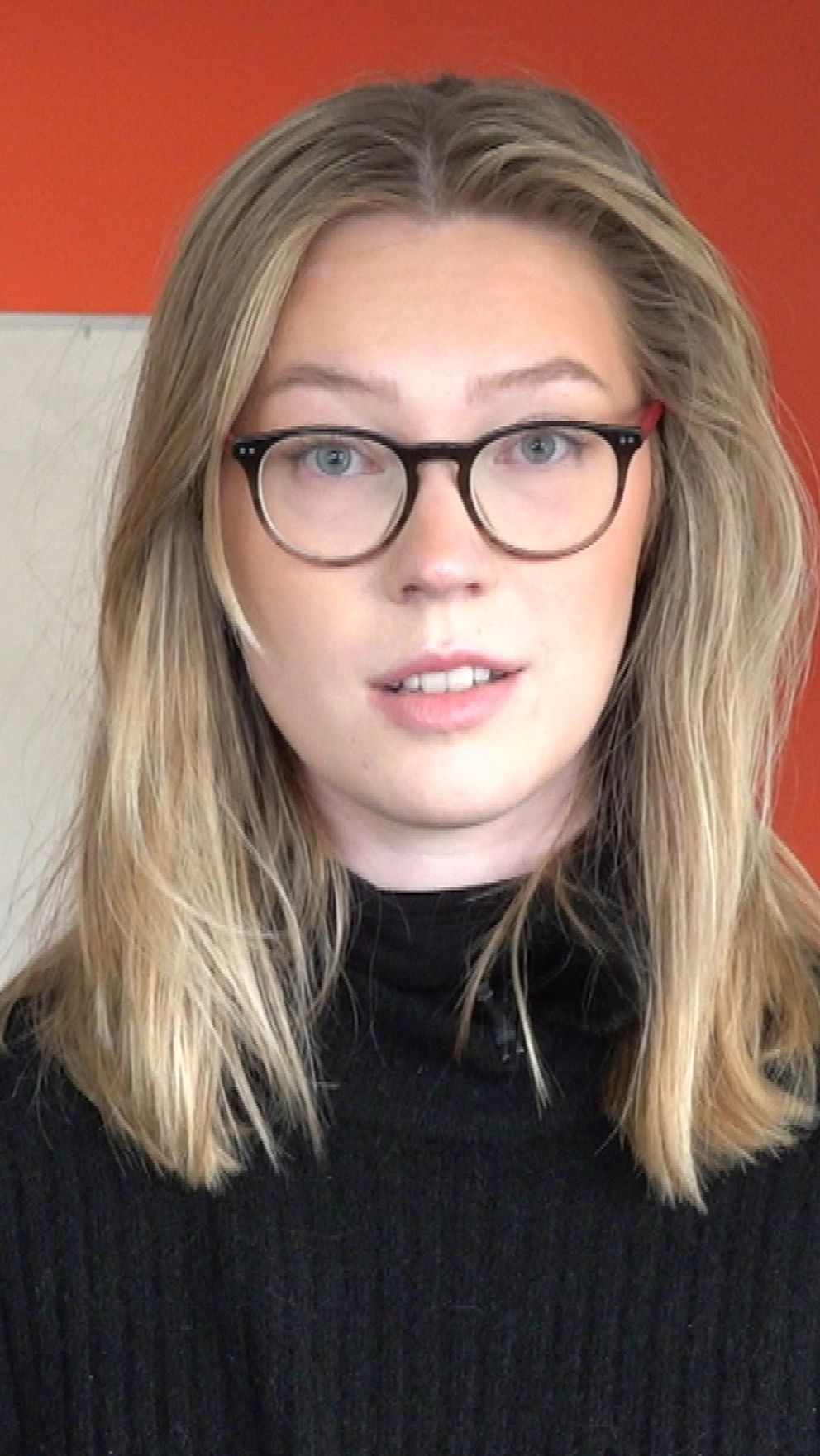 Vilma Pettersson på Sundsvalls redaktion.