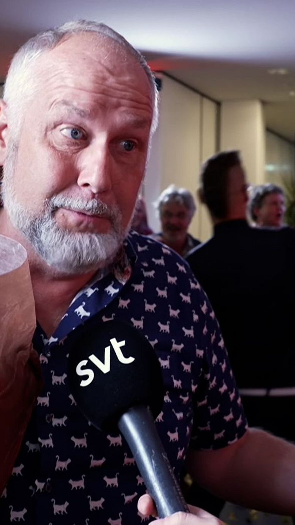 Jonas Sjöstedt, Vänsterpartiet, på valvakan med sitt parti.