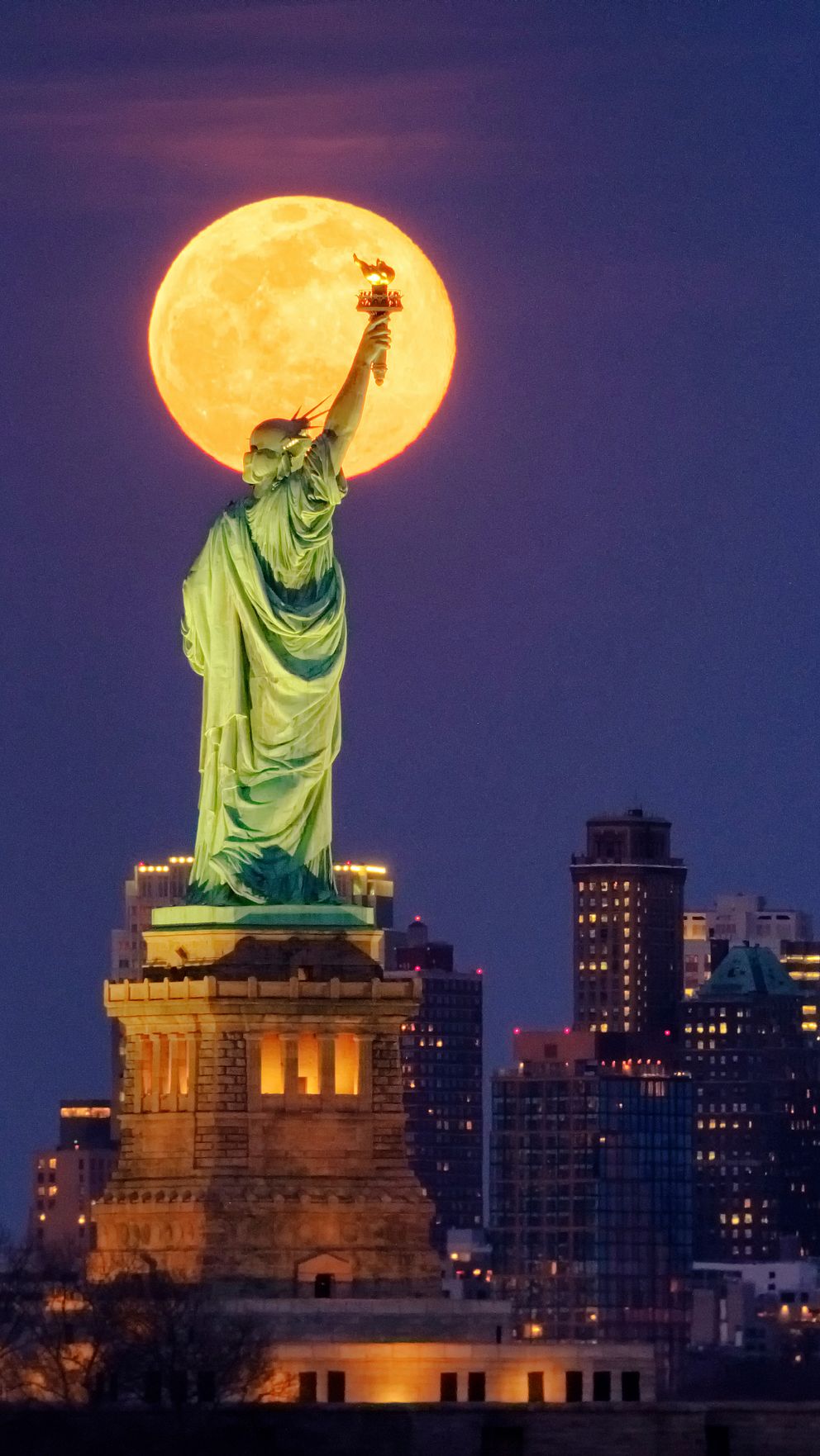Frihetsgudinnan i New York.