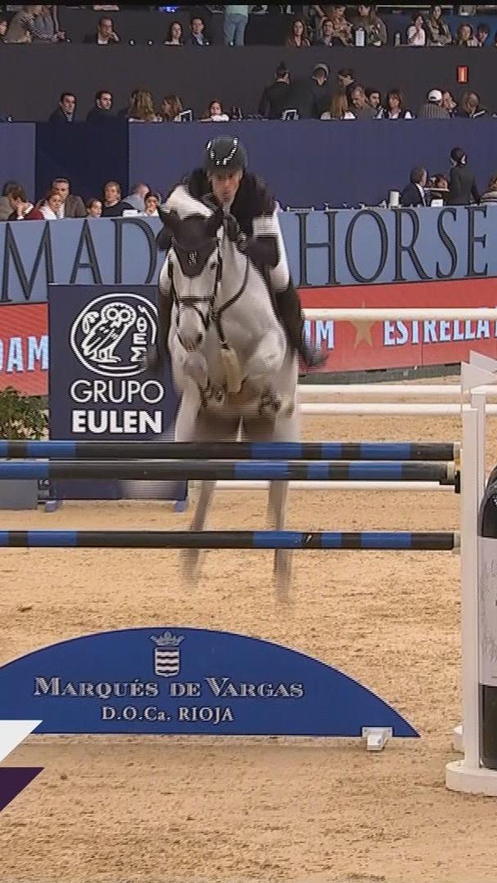 Henrik Von Eckermann på sista hindret i Världscupen i Madrid