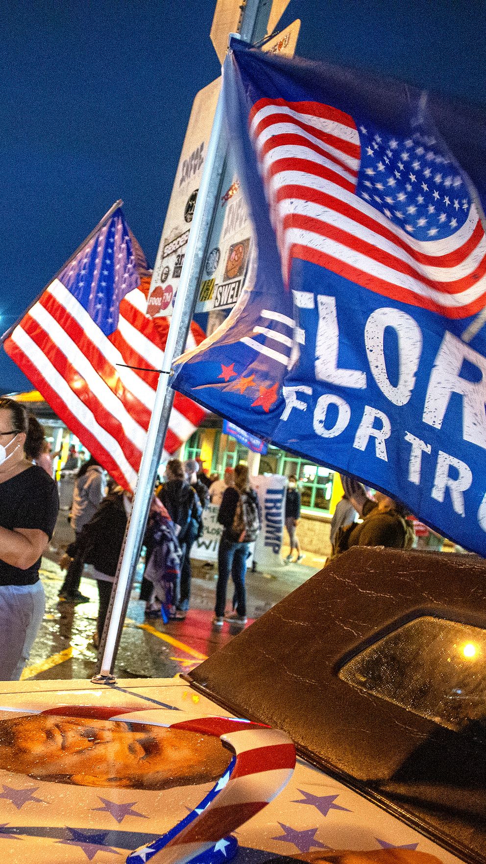 En flagga till stöd för Trump