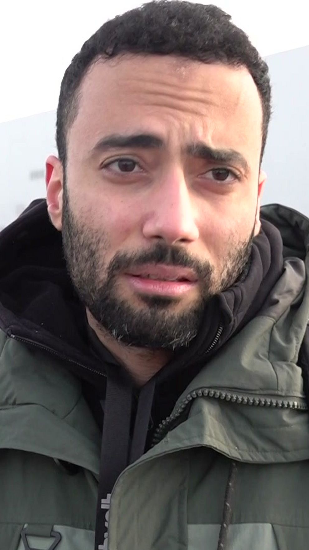 Mohamed Elsisi utanför Northvolt i Skellefteå