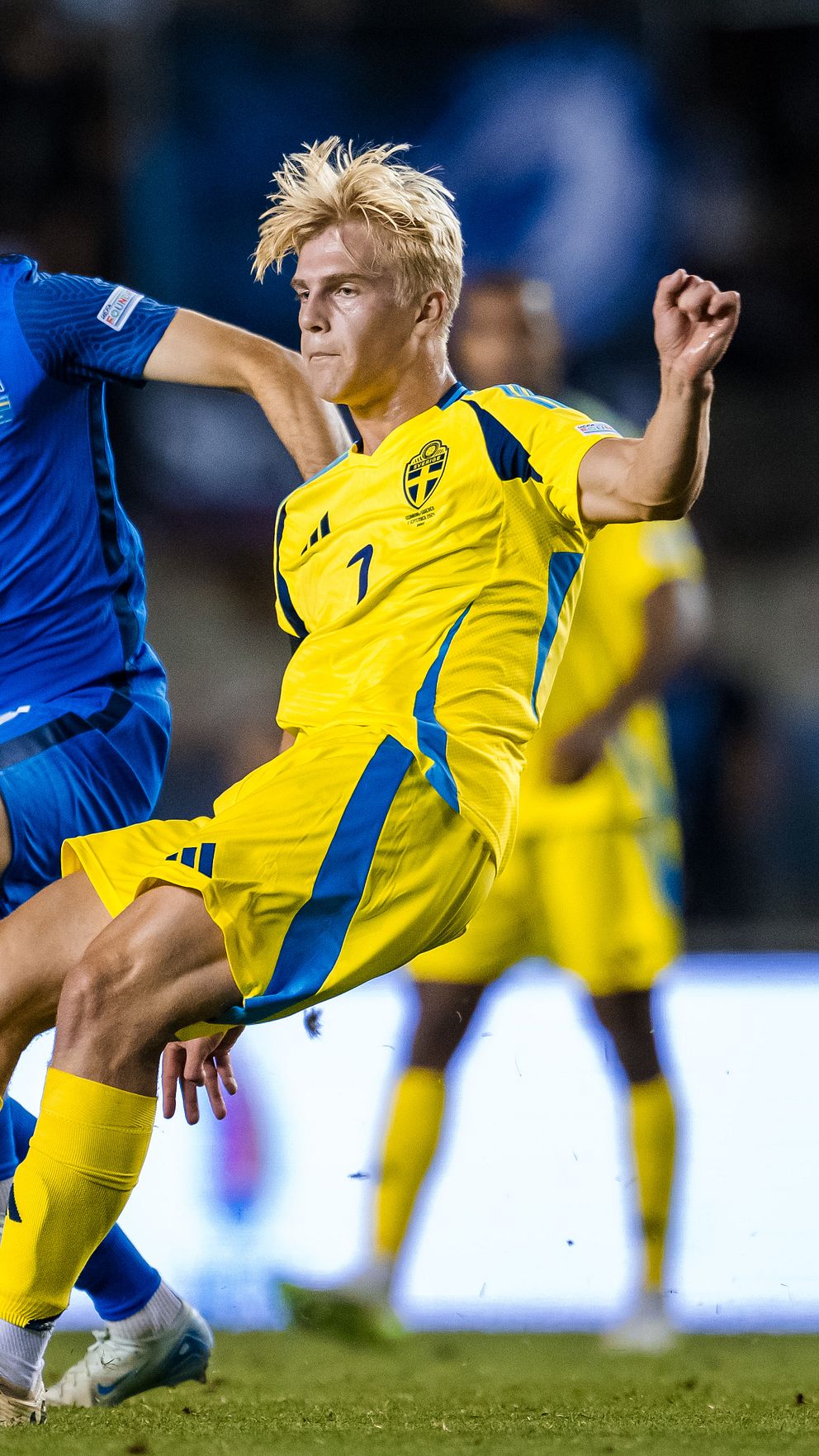 Lucas Bergvall debuterade idag för A-landslaget
