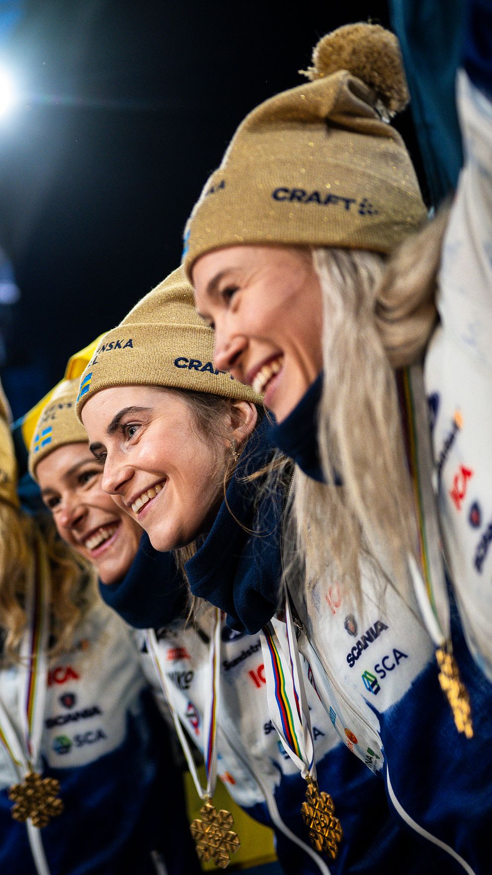 Svenska stafettlaget som tog guld.