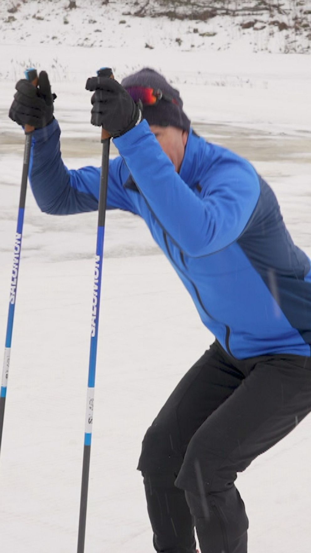 Mathias Fredriksson stakar
