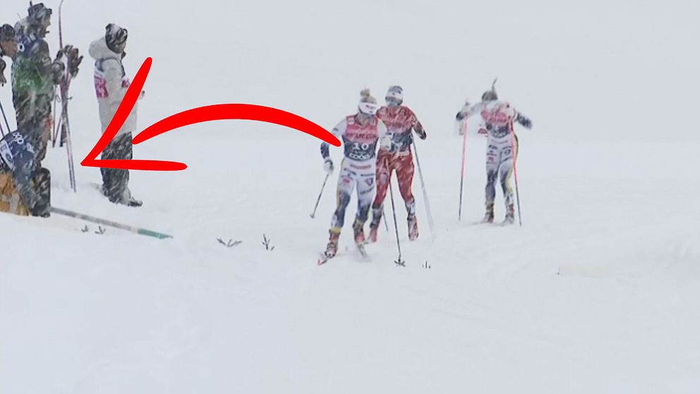 Här gör tyske ledaren det förbjudna – kastas ut ur Tour de Ski