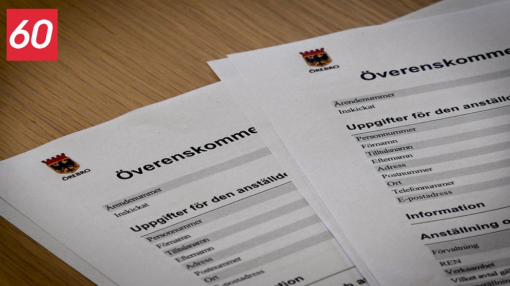 Utskrifter av överenskommelser från Örebro kommun