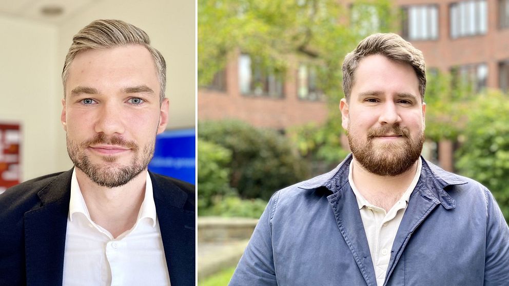 Stefan Pålsson (S) till vänster. Victor Rundqvist (C) till höger.