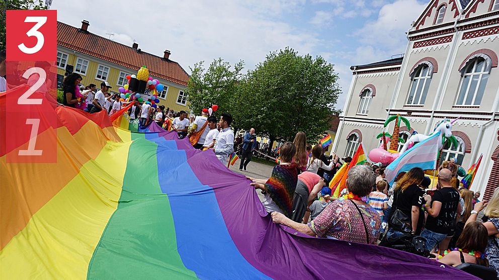 Prideparaden går genom Växjö, arkivbild