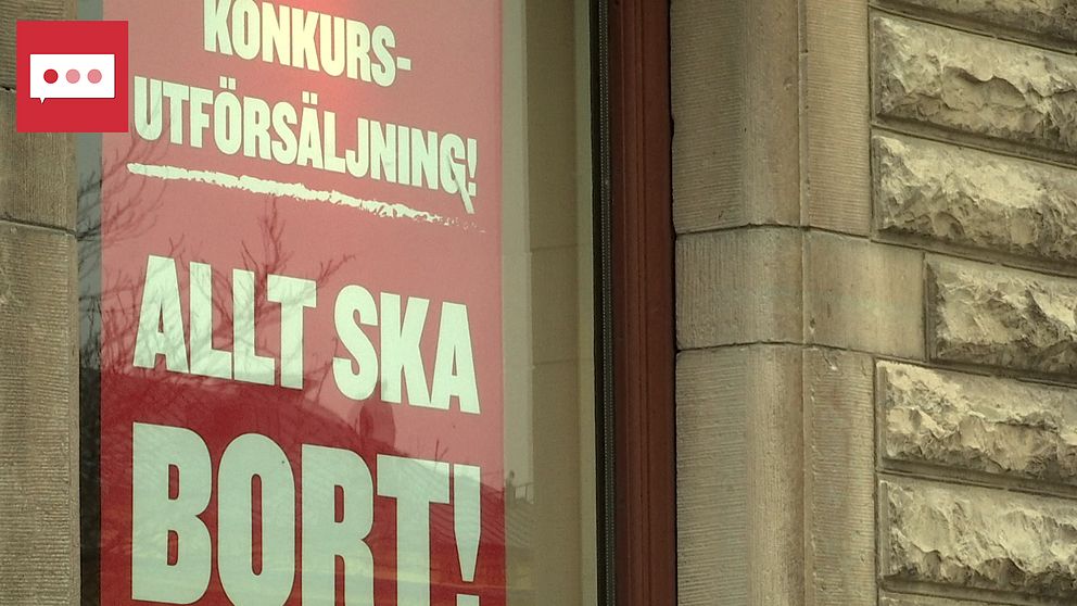 En ”Allt ska bort” skylt.