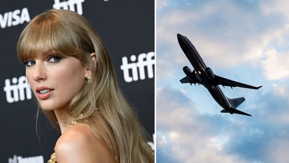 Taylor Swift och ett flygplan