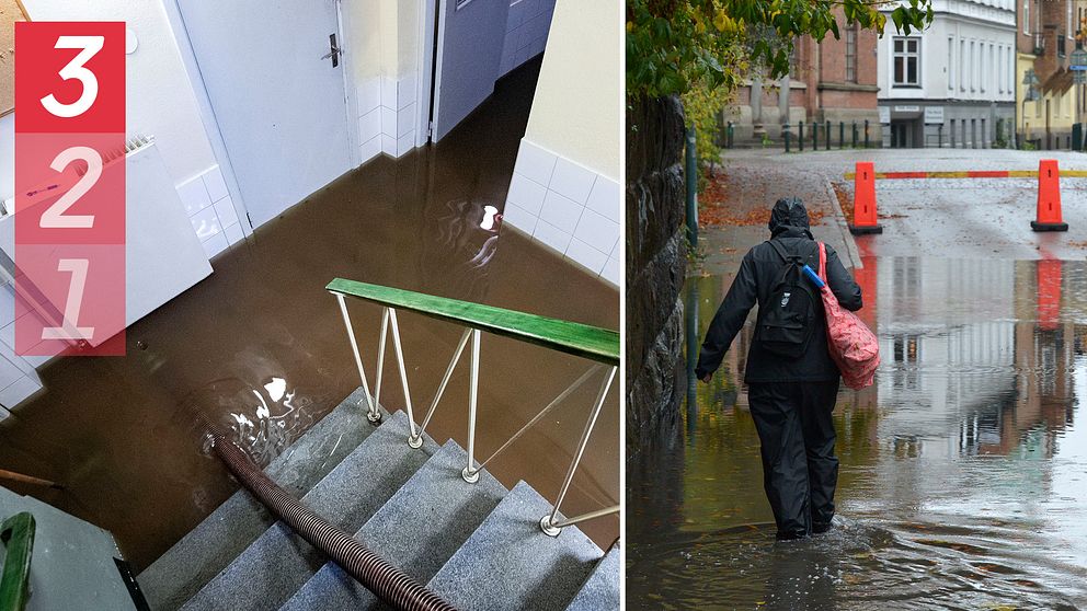 Översvämning i en källare.