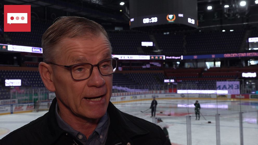 Håkan Loob i löfbergs Lila arena.