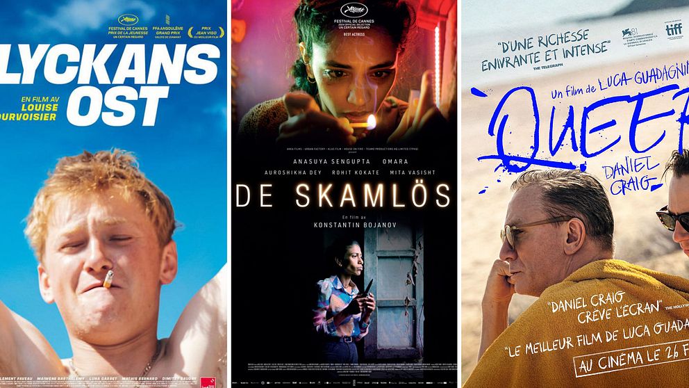Filmaffischer för Lyckans ost, De skamlösa och Queer