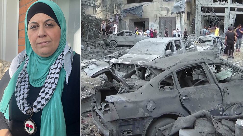 Österängensbo Rima Aboutouk berättar om oron för vännerna som är kvar i Gaza