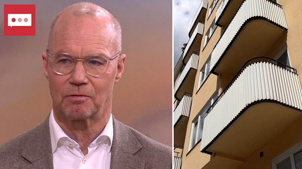 Johan Engström och lägenhetshus.
