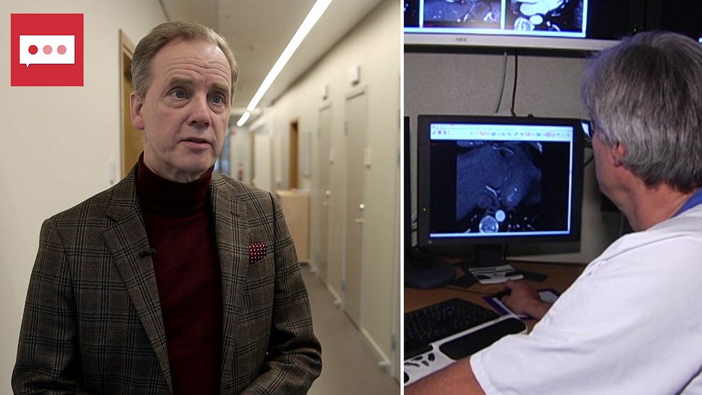 Forskare och en arkivbild på en läkare som kollar röntgenbilder