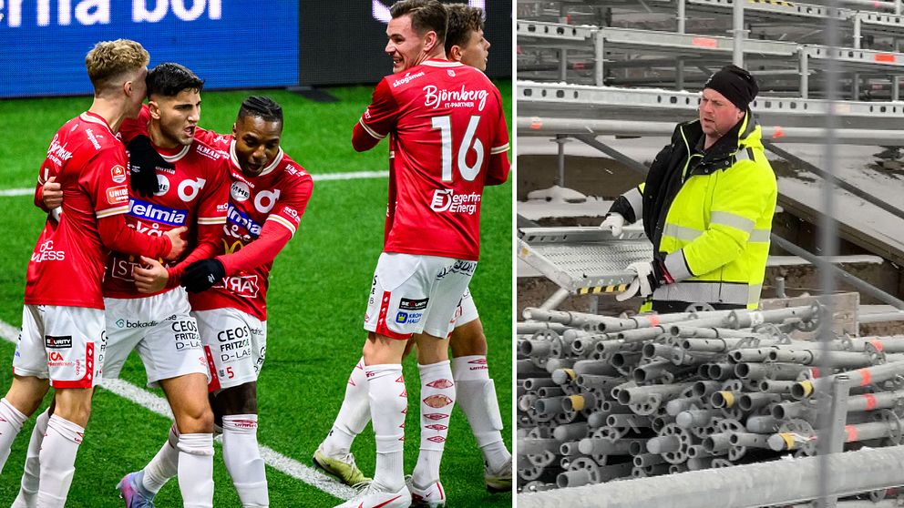 Degerfors IF livesänder läktarbygge.