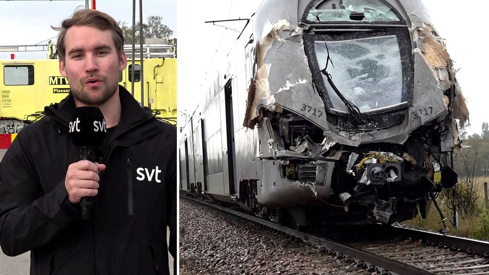 SVT:s reporter Rasmus Hammarström ger senaste nytt från olycksplatsen mellan Köping och Arboga.