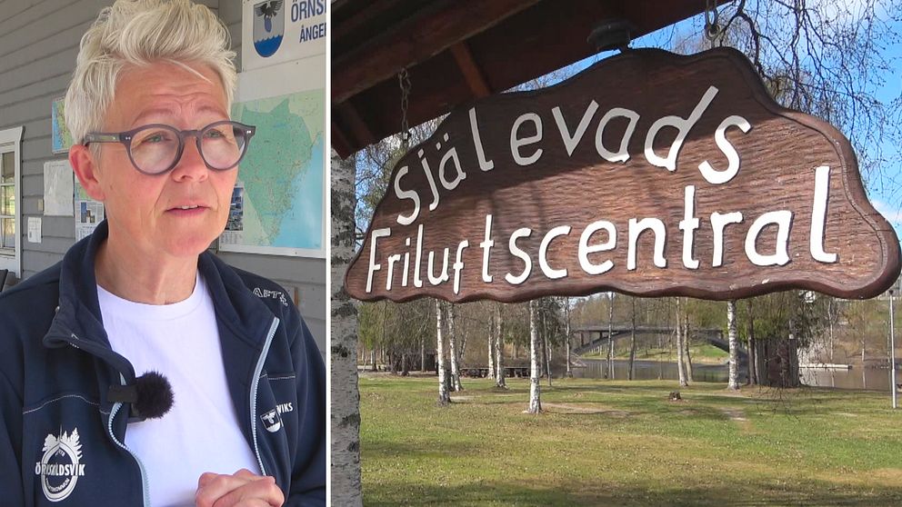 Enhetschefen Anki Berg berättar om att själevads friluftscentral håller stängt