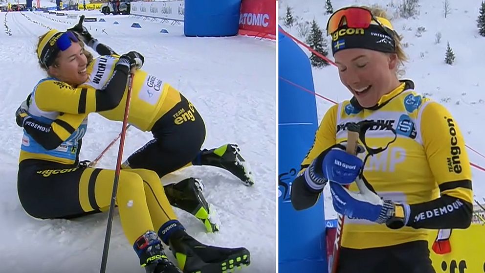 Skidåkarna Hanna Lodin och Ida Dahl.