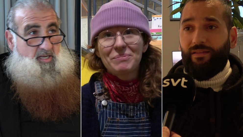 Tre Rosengårdsbor som svarat på SVT:s enkät