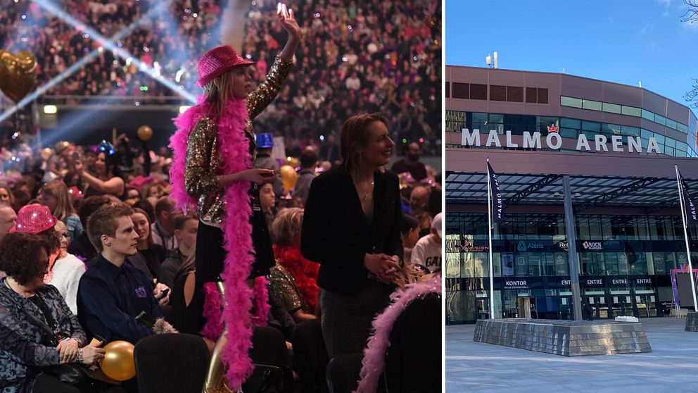 Publikbild från mello, exteriör på Malmö arena