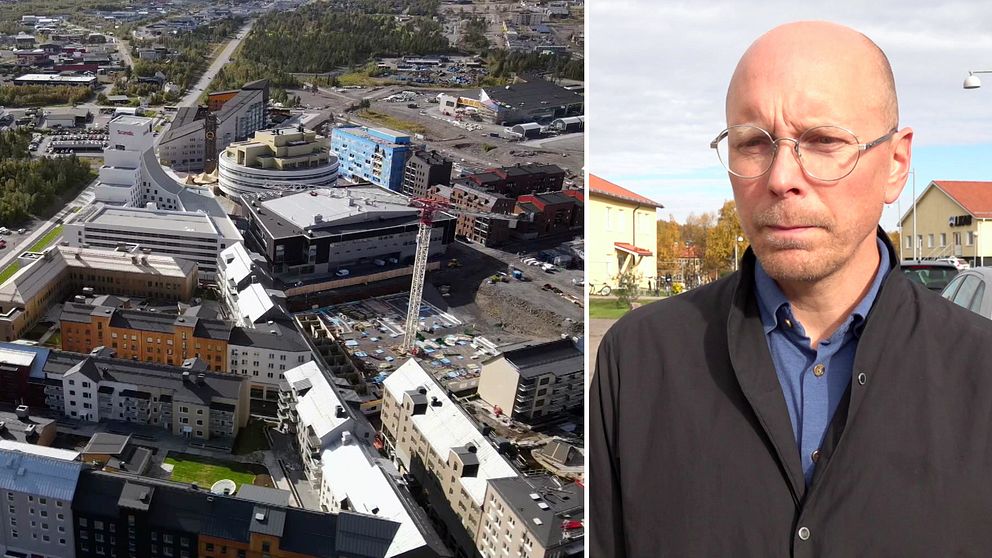 Kiruna från ovan till vänster och Linus Niva till höger.